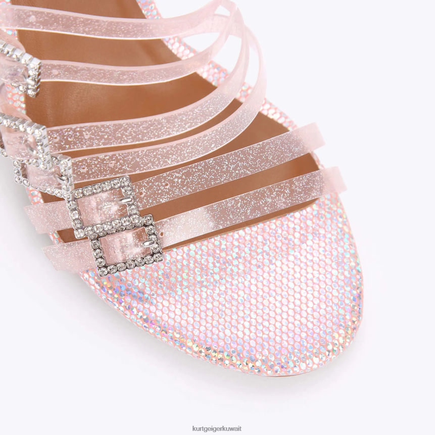كيلووات Kurt Geiger نحيف لندن بييرا الفينيل بغل وردي باهت X06PDH380 | أحذية