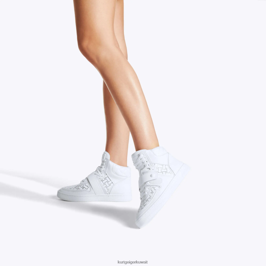 كيلووات Kurt Geiger نحيف لندن تراث الكريستال أبيض X06PDH391 | أحذية