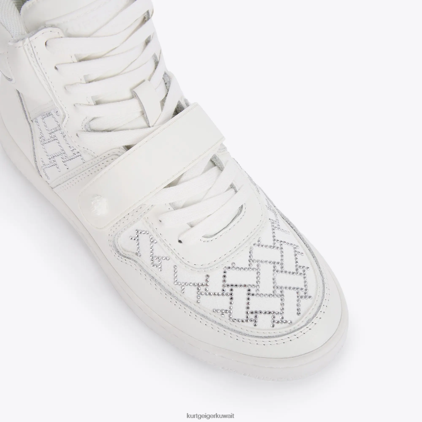 كيلووات Kurt Geiger نحيف لندن تراث الكريستال أبيض X06PDH391 | أحذية