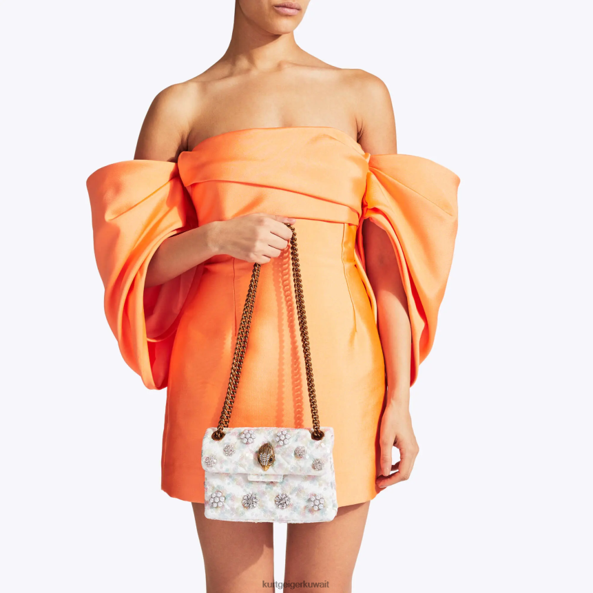 كيلووات Kurt Geiger نحيف قماش لندن ميني كنسينغتون أبيض X06PDH39 | أكياس