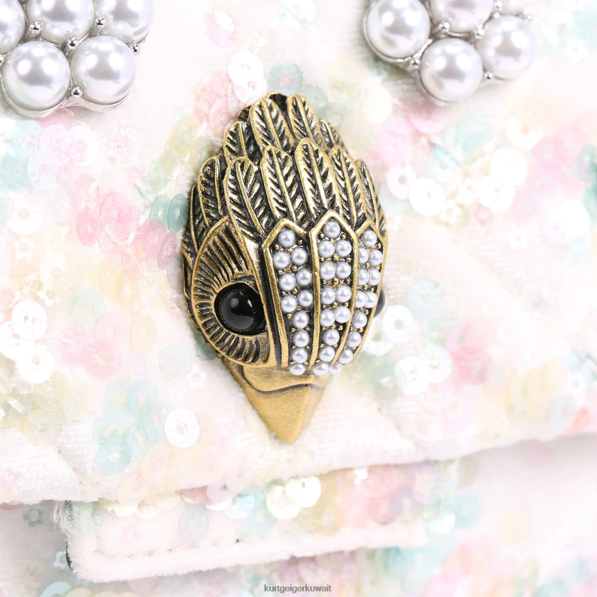 كيلووات Kurt Geiger نحيف قماش لندن ميني كنسينغتون أبيض X06PDH39 | أكياس