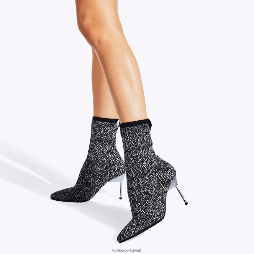 كيلووات Kurt Geiger نحيف لندن باربيكان فضة X06PDH402 | أحذية
