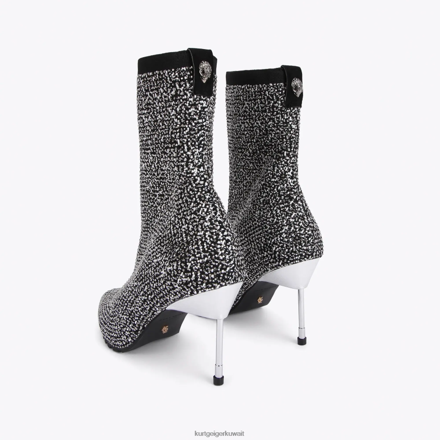 كيلووات Kurt Geiger نحيف لندن باربيكان فضة X06PDH402 | أحذية