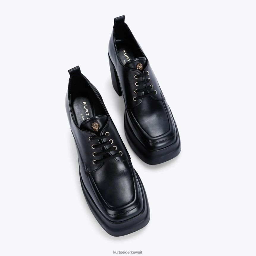 كيلووات Kurt Geiger نحيف لندن ستومب الكعب العالي الدانتيل يصل أسود X06PDH404 | أحذية