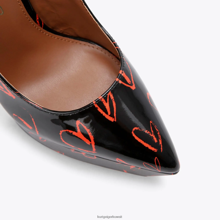 كيلووات Kurt Geiger نحيف محكمة منصة شورديتش لندن أسود أحمر X06PDH408 | أحذية