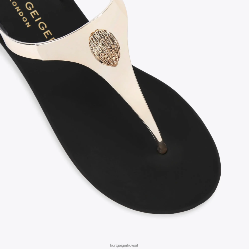 كيلووات Kurt Geiger نحيف لندن ماديسون تي بار ذهب X06PDH429 | أحذية