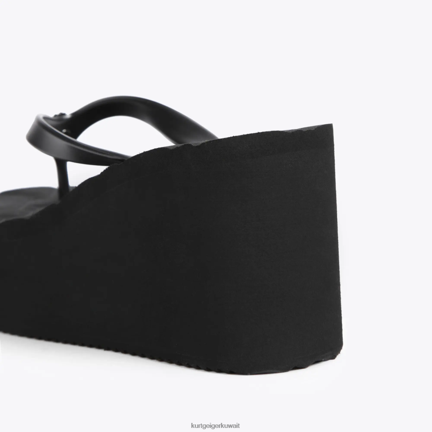 كيلووات Kurt Geiger نحيف لندن كنسينغتون فليبفلوب إسفين أسود X06PDH434 | أحذية