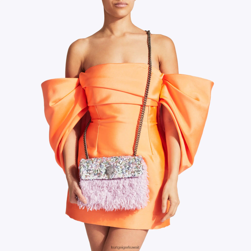 كيلووات Kurt Geiger نحيف لندن الترتر المتوسطة كنسينغتون في لندن مزيج وردي X06PDH43 | أكياس