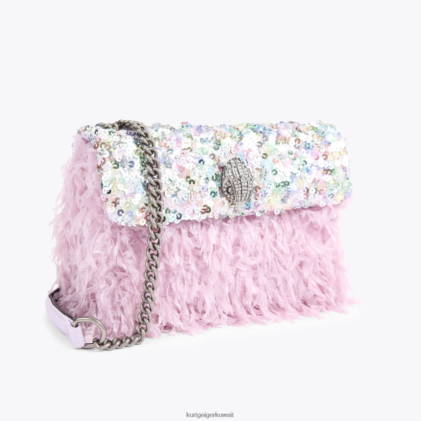 كيلووات Kurt Geiger نحيف لندن الترتر المتوسطة كنسينغتون في لندن مزيج وردي X06PDH43 | أكياس