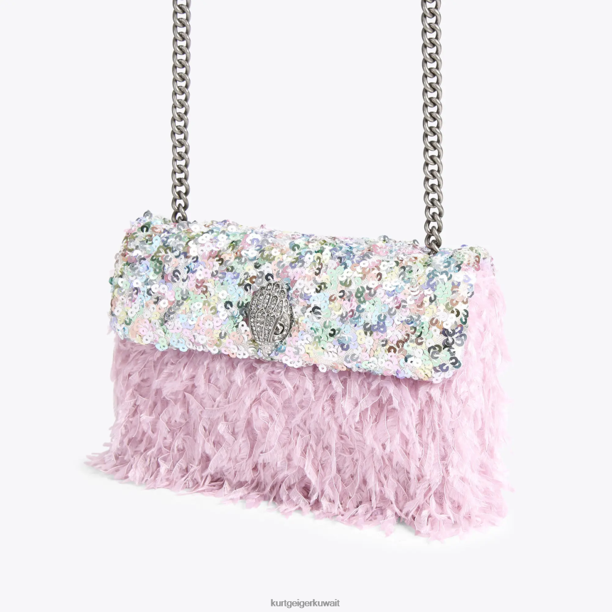 كيلووات Kurt Geiger نحيف لندن الترتر المتوسطة كنسينغتون في لندن مزيج وردي X06PDH43 | أكياس