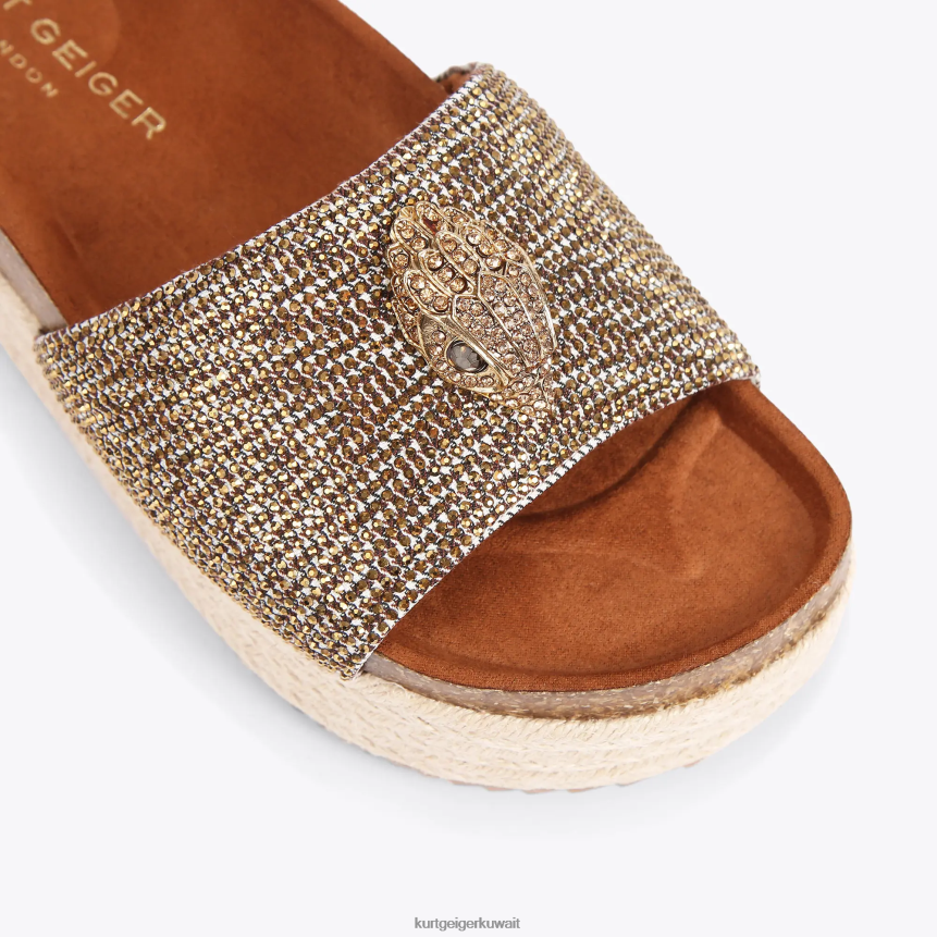 كيلووات Kurt Geiger نحيف لندن كينسينغتون فلاتفورم اللون البيج X06PDH440 | أحذية