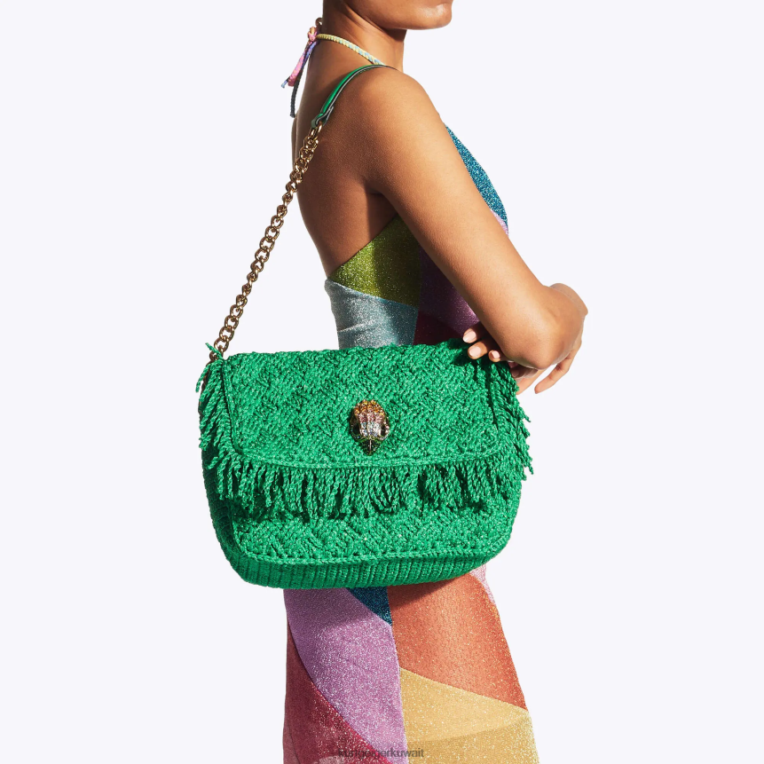 كيلووات Kurt Geiger نحيف لندن الكروشيه هامش كينسينغتون أخضر X06PDH45 | أكياس