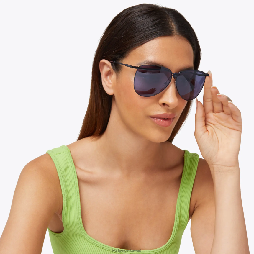 كيلووات Kurt Geiger نحيف النظارات الشمسية لندن النسر الطيار أسود X06PDH465 | مُكَمِّلات