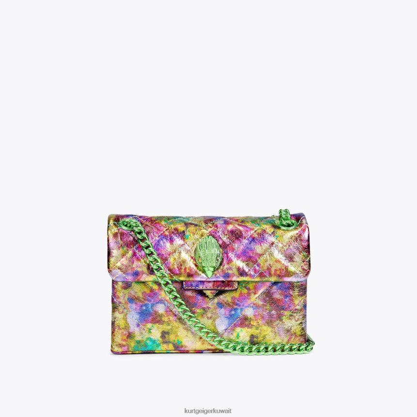 كيلووات Kurt Geiger نحيف جلد لندن ميني كنسينغتون في لندن مزيج أخضر X06PDH50 | أكياس