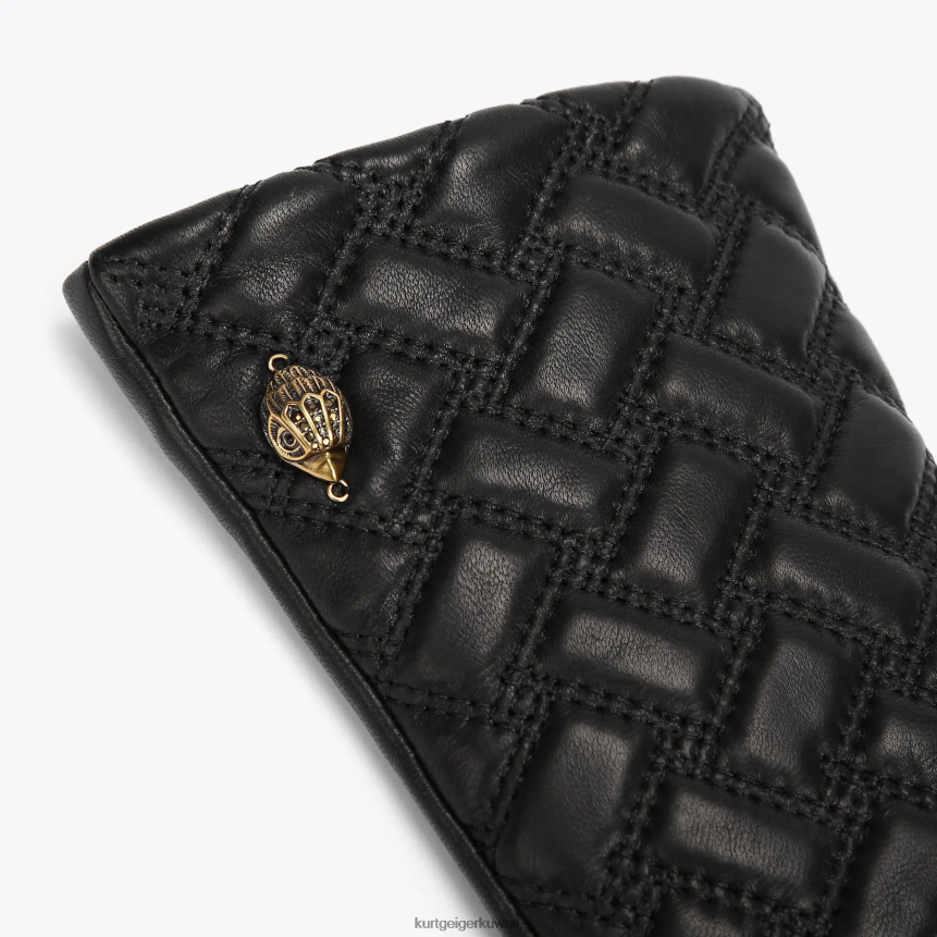 كيلووات Kurt Geiger نحيف قفازات لندن كنسينغتون الطويلة أسود X06PDH504 | مُكَمِّلات