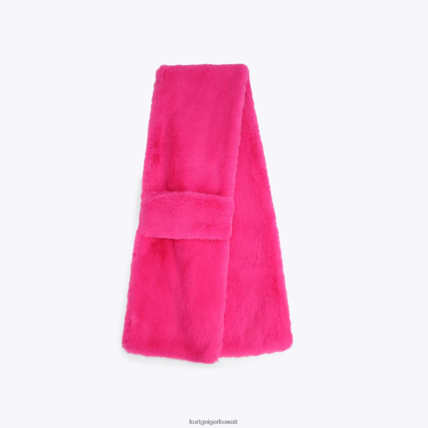 كيلووات Kurt Geiger نحيف وشاح الخشخاش لندن فوشيا X06PDH506 | مُكَمِّلات