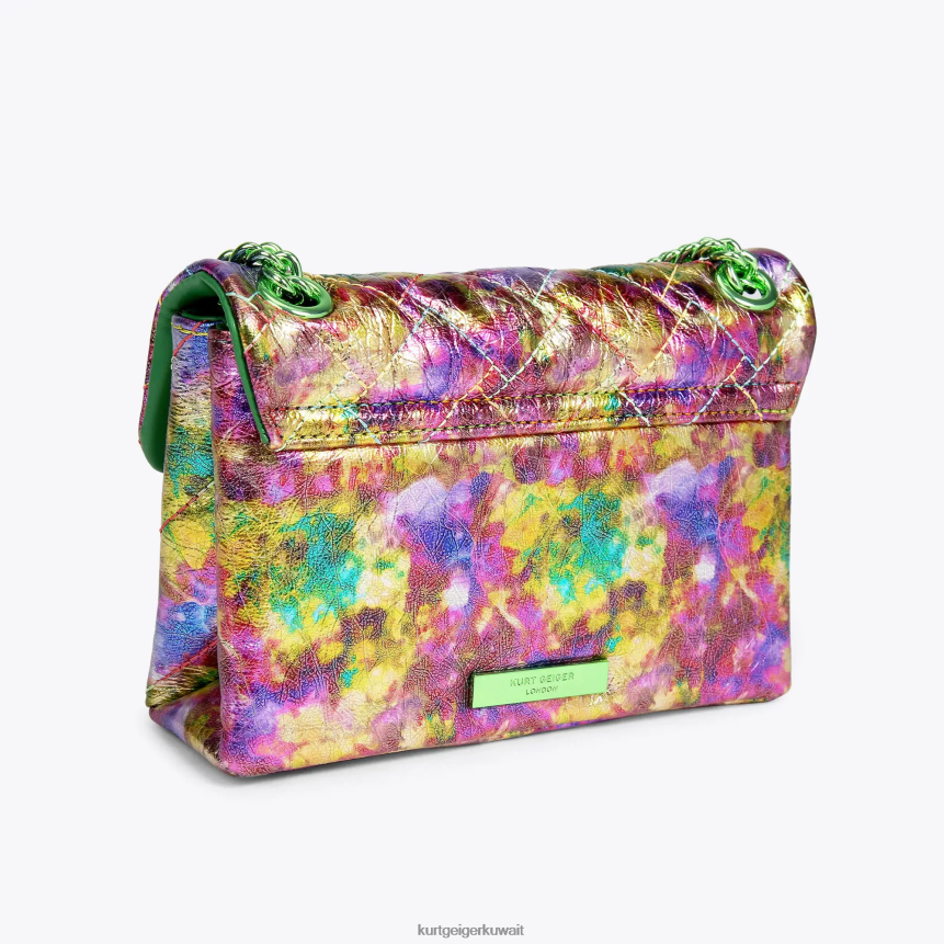 كيلووات Kurt Geiger نحيف جلد لندن ميني كنسينغتون في لندن مزيج أخضر X06PDH50 | أكياس