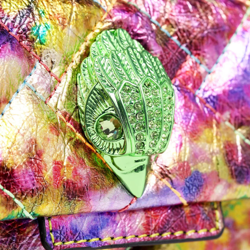 كيلووات Kurt Geiger نحيف جلد لندن ميني كنسينغتون في لندن مزيج أخضر X06PDH50 | أكياس