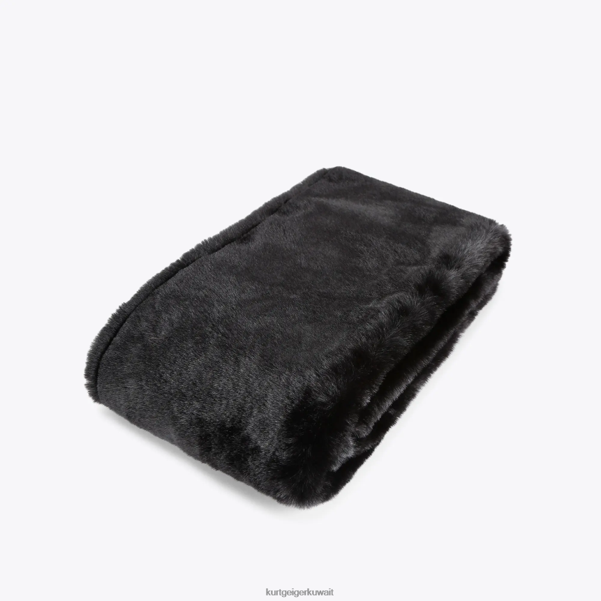 كيلووات Kurt Geiger نحيف وشاح الخشخاش لندن أسود X06PDH510 | مُكَمِّلات