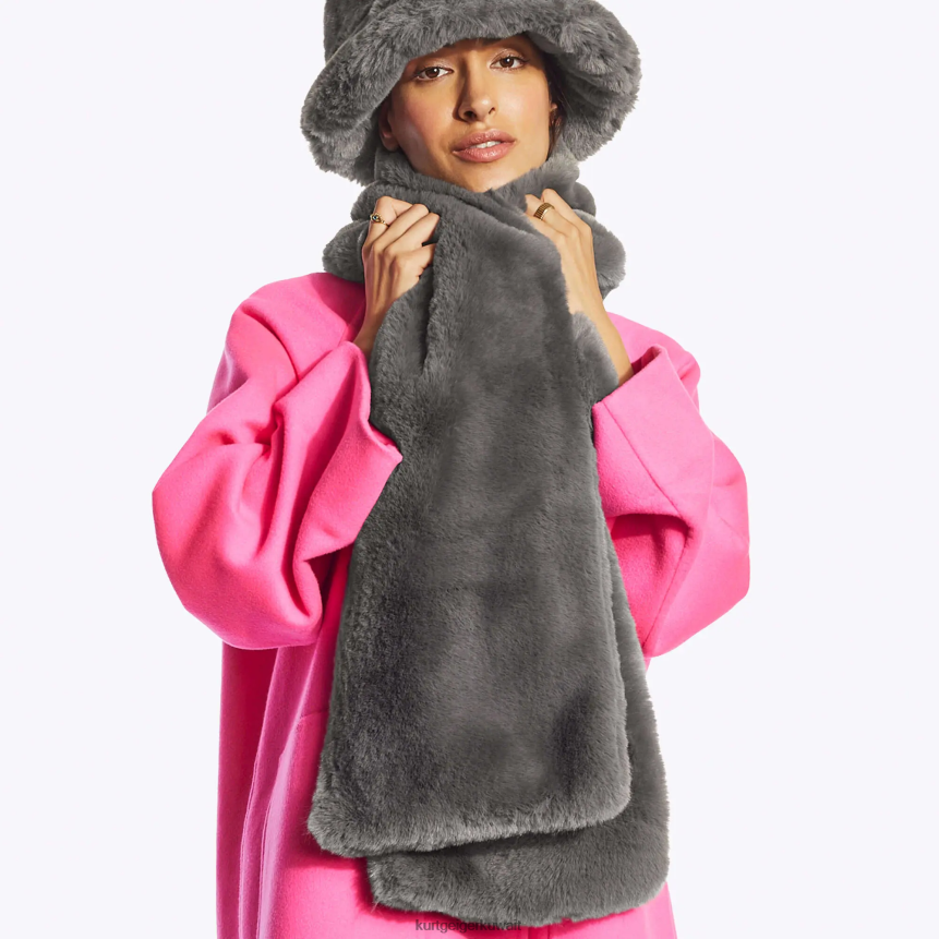 كيلووات Kurt Geiger نحيف وشاح الخشخاش لندن رمادي X06PDH511 | مُكَمِّلات