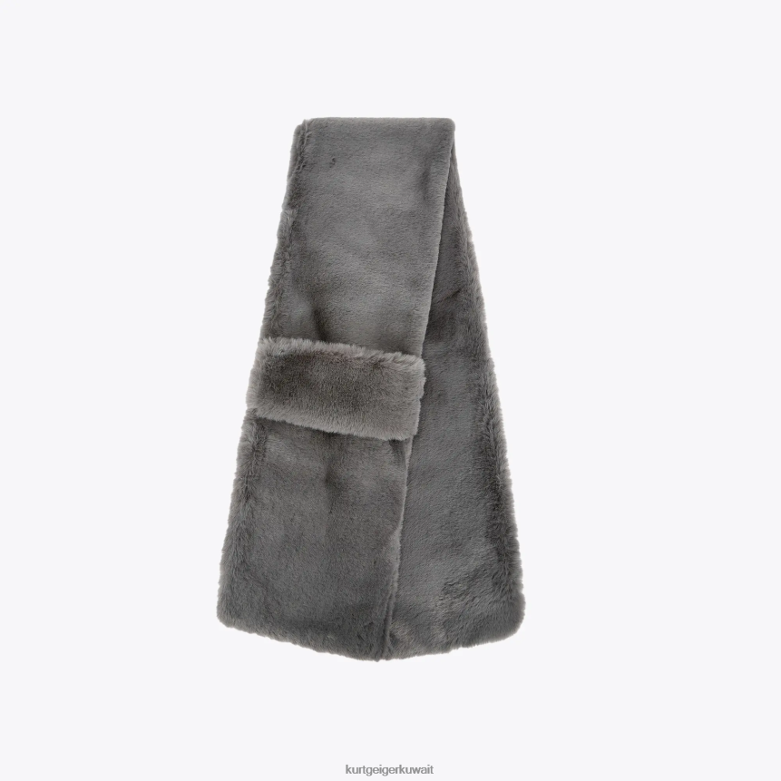 كيلووات Kurt Geiger نحيف وشاح الخشخاش لندن رمادي X06PDH511 | مُكَمِّلات