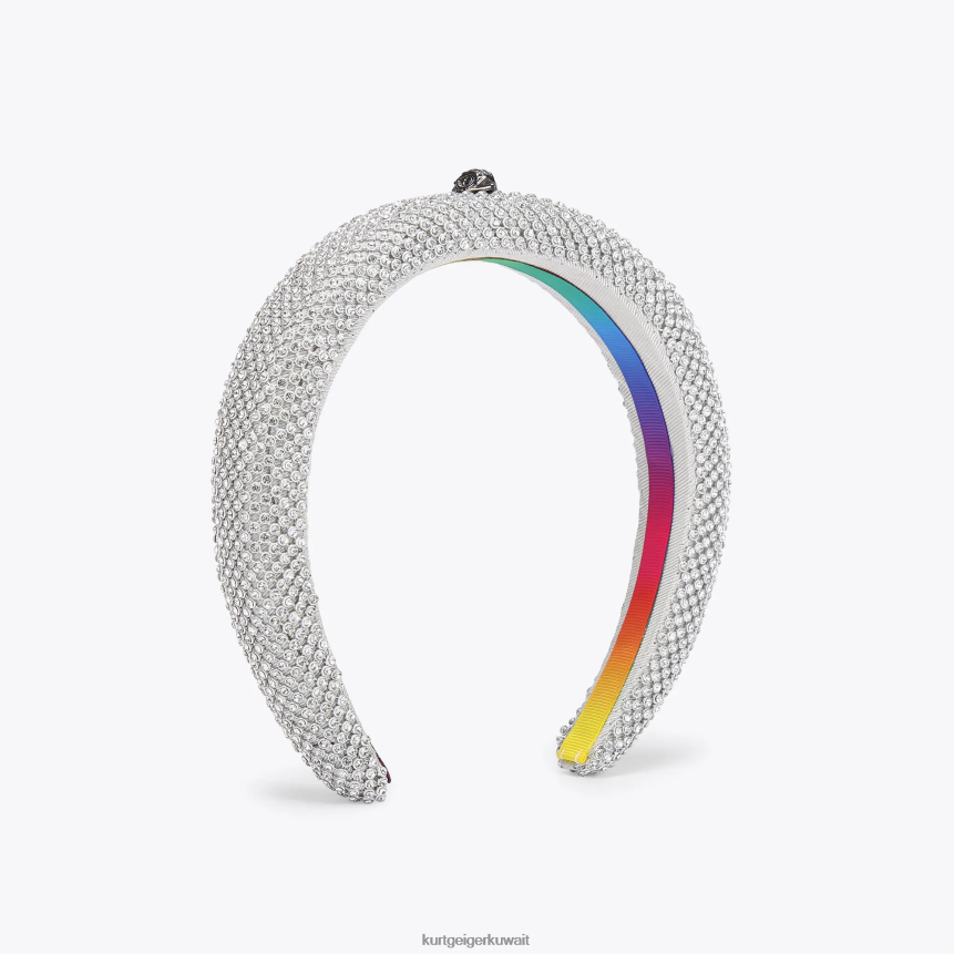 كيلووات Kurt Geiger نحيف لندن الكريستال عقال فضة X06PDH516 | مُكَمِّلات