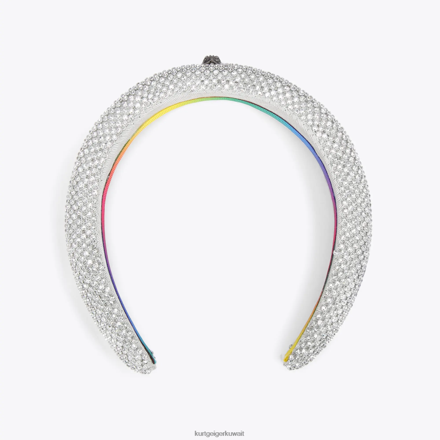 كيلووات Kurt Geiger نحيف لندن الكريستال عقال فضة X06PDH516 | مُكَمِّلات