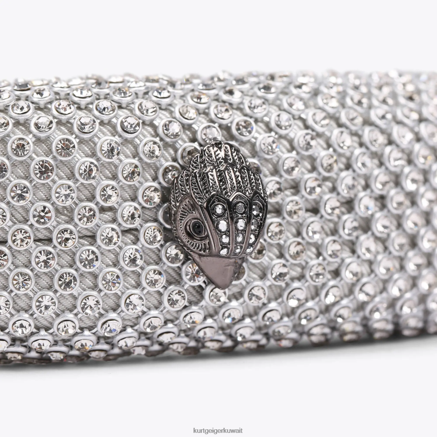 كيلووات Kurt Geiger نحيف لندن الكريستال عقال فضة X06PDH516 | مُكَمِّلات