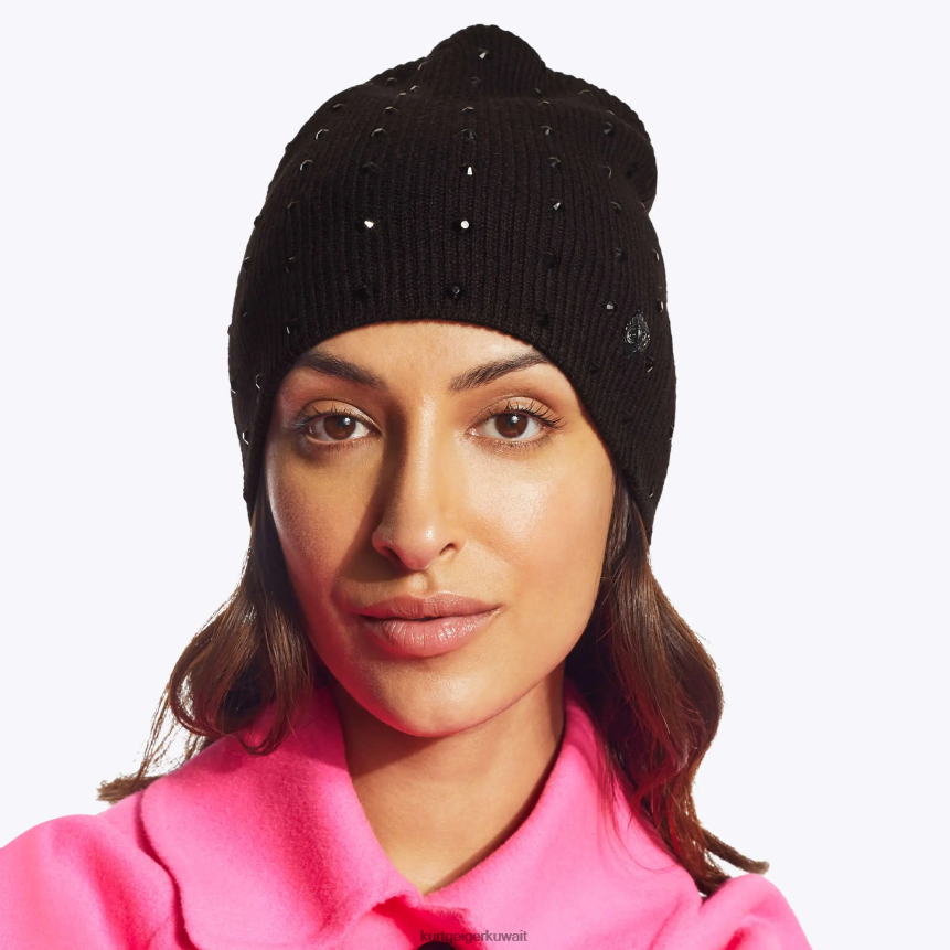 كيلووات Kurt Geiger نحيف قبعة كريستال لندن أسود X06PDH521 | مُكَمِّلات