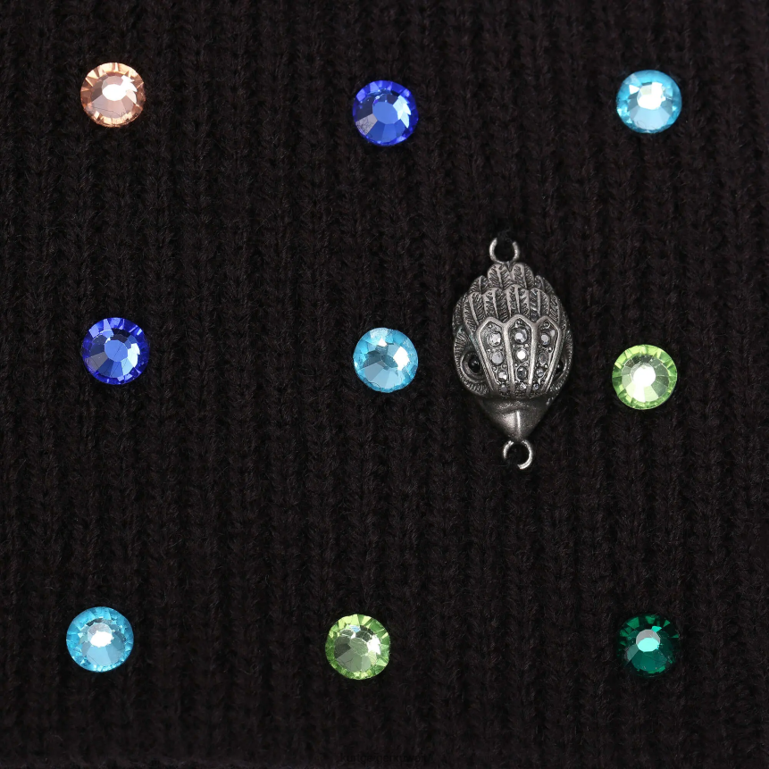 كيلووات Kurt Geiger نحيف قبعة كريستال لندن أسود آخر X06PDH522 | مُكَمِّلات