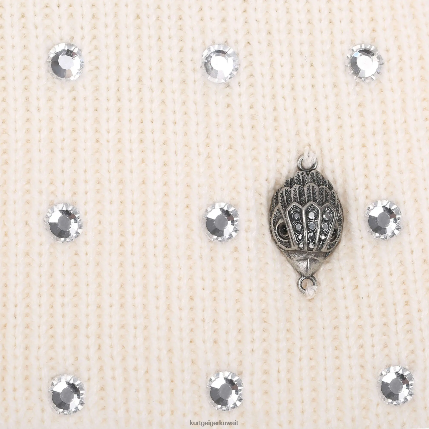 كيلووات Kurt Geiger نحيف قبعة كريستال لندن عظم X06PDH523 | مُكَمِّلات