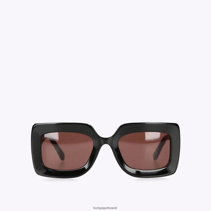 كيلووات Kurt Geiger نحيف النظارات الشمسية لندن كنسينغتون أسود X06PDH524 | مُكَمِّلات