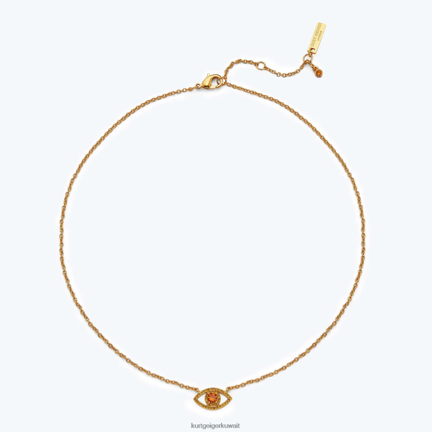 كيلووات Kurt Geiger نحيف لندن قلادة العين الشريرة قلادة أصفر X06PDH532 | مُكَمِّلات