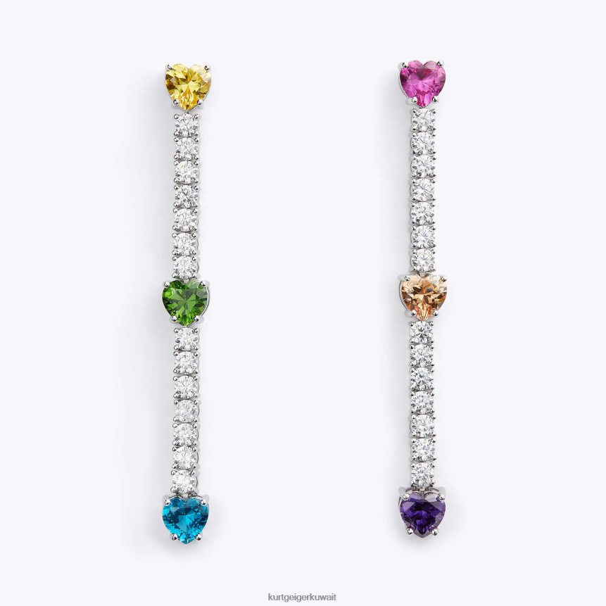 كيلووات Kurt Geiger نحيف لندن القلب الخطي مزيج الفضة X06PDH552 | مُكَمِّلات