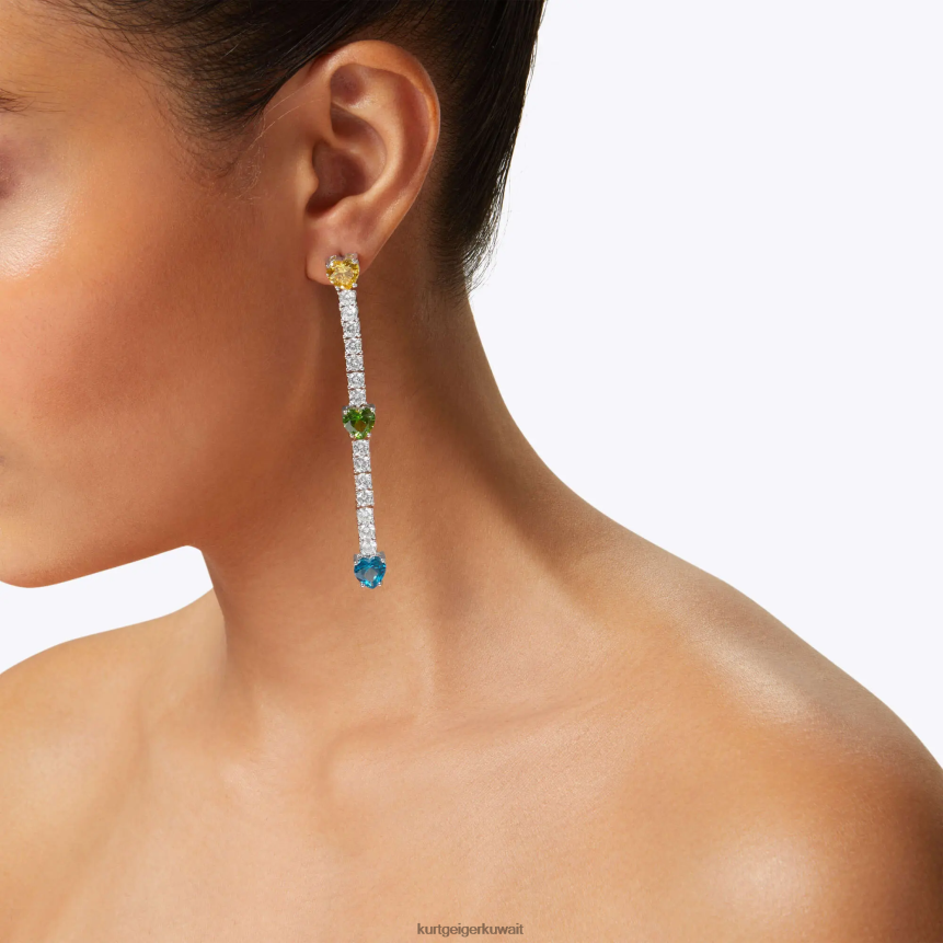 كيلووات Kurt Geiger نحيف لندن القلب الخطي مزيج الفضة X06PDH552 | مُكَمِّلات