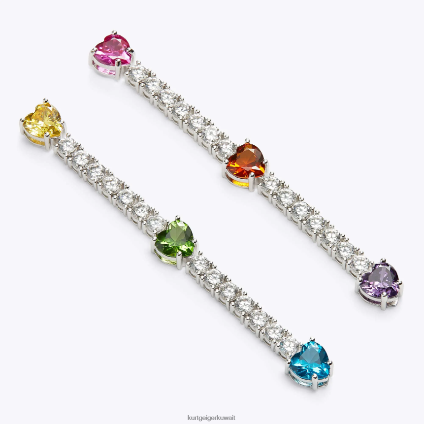 كيلووات Kurt Geiger نحيف لندن القلب الخطي مزيج الفضة X06PDH552 | مُكَمِّلات