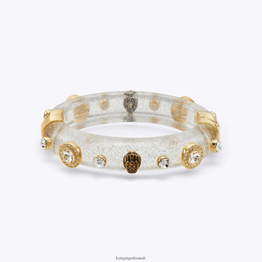 كيلووات Kurt Geiger نحيف لندن بريق كريستال سوار فضة X06PDH553 | مُكَمِّلات