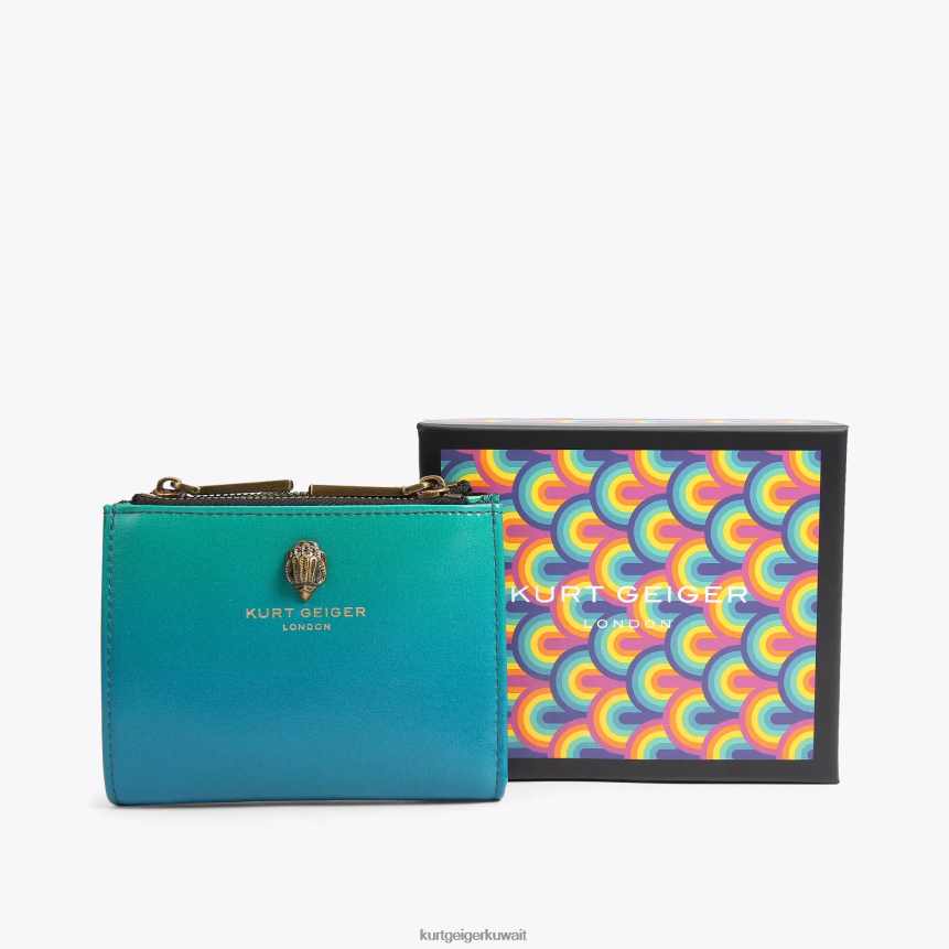 كيلووات Kurt Geiger نحيف لندن محفظة صغيرة شورديتش أخضر X06PDH556 | أكياس