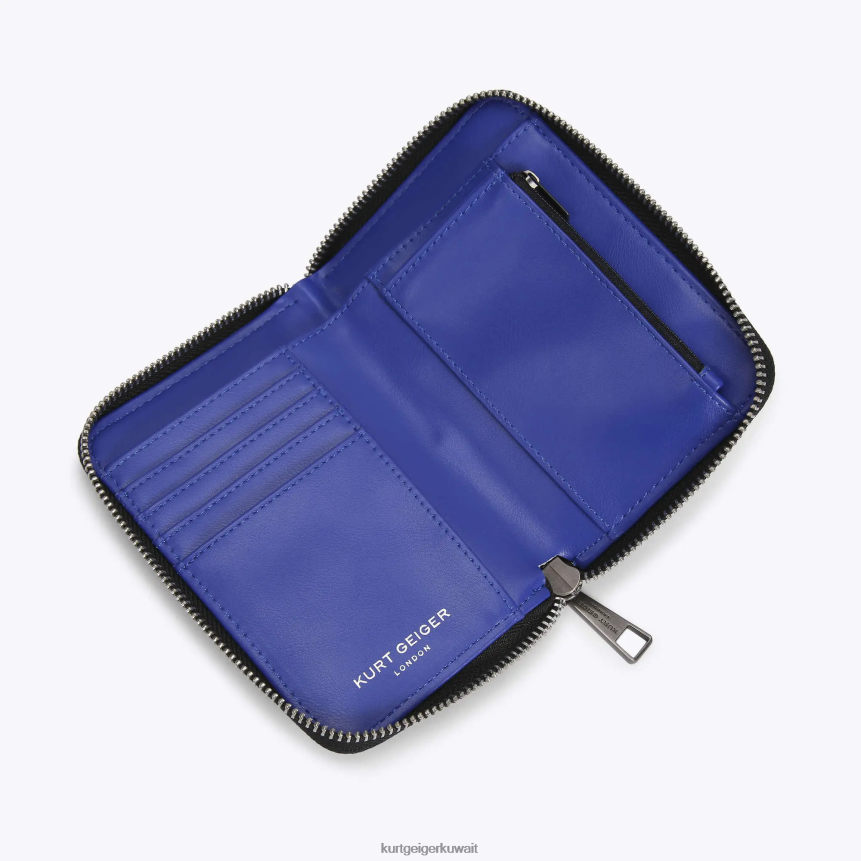 كيلووات Kurt Geiger نحيف محفظة لندن صغيرة بسحاب من النايلون أزرق X06PDH559 | أكياس