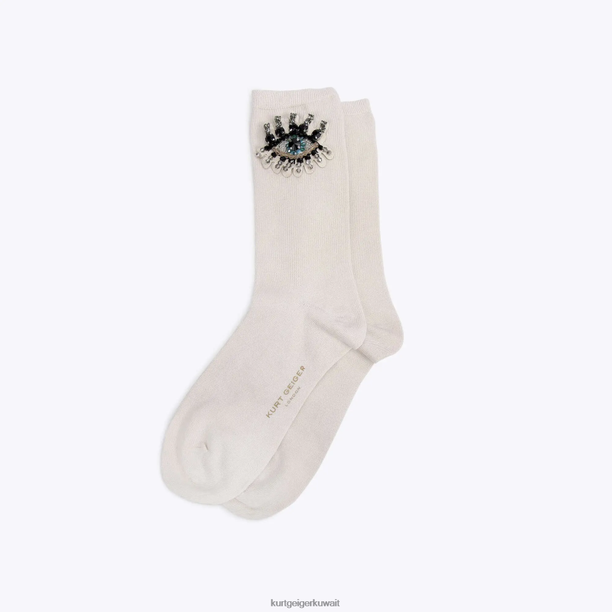 كيلووات Kurt Geiger نحيف لندن جورب العين الشريرة عظم X06PDH574 | مُكَمِّلات