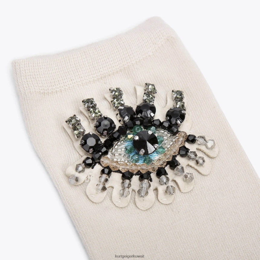 كيلووات Kurt Geiger نحيف لندن جورب العين الشريرة عظم X06PDH574 | مُكَمِّلات