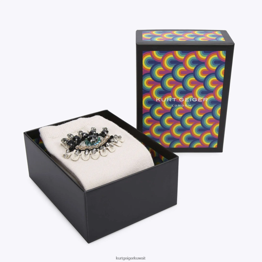 كيلووات Kurt Geiger نحيف لندن جورب العين الشريرة عظم X06PDH574 | مُكَمِّلات