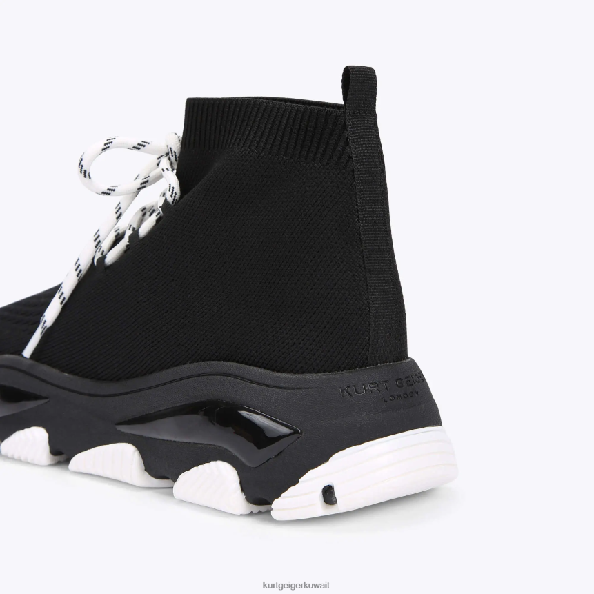 كيلووات Kurt Geiger رجال لندن ليتي متماسكة الدانتيل أسود أبيض X06PDH610 | أحذية