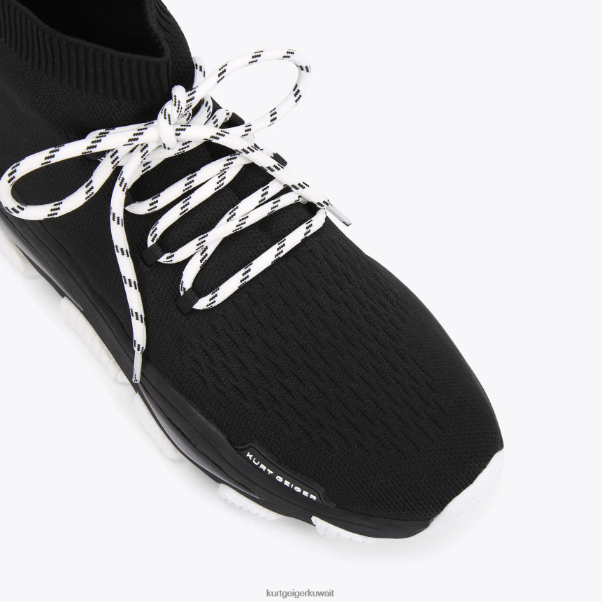 كيلووات Kurt Geiger رجال لندن ليتي متماسكة الدانتيل أسود أبيض X06PDH610 | أحذية