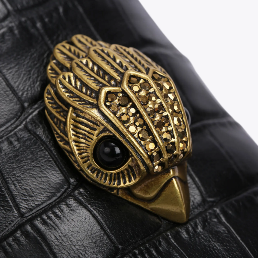 كيلووات Kurt Geiger رجال لندن هيو إيجل كروك أسود X06PDH627 | أحذية