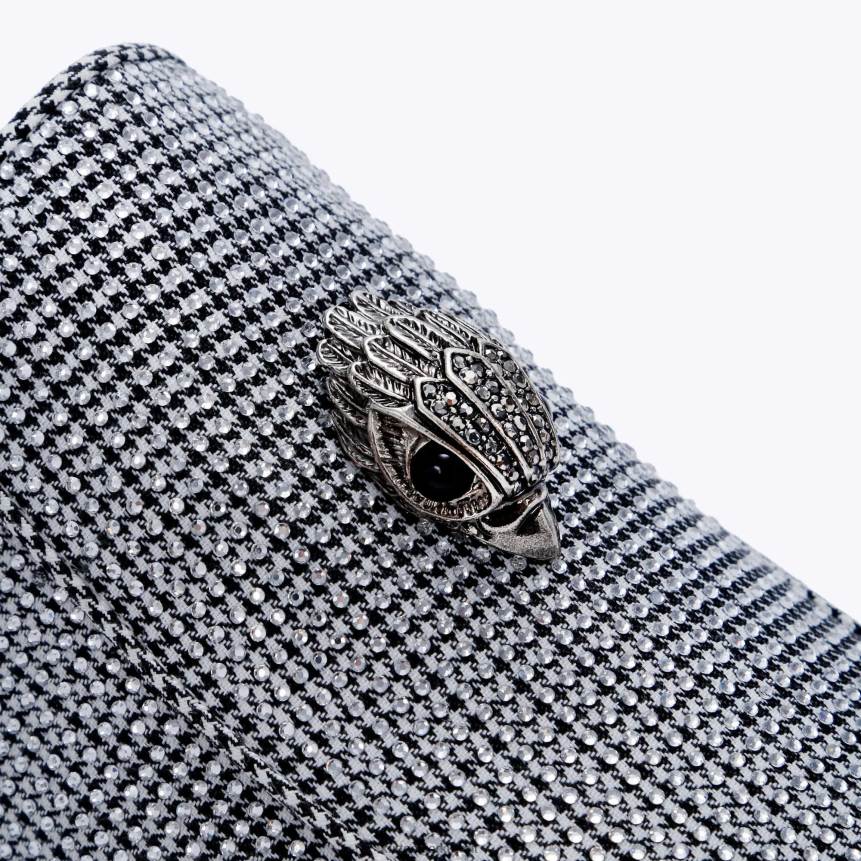 كيلووات Kurt Geiger رجال لندن هيو إيجل متعرجة فضة X06PDH629 | أحذية