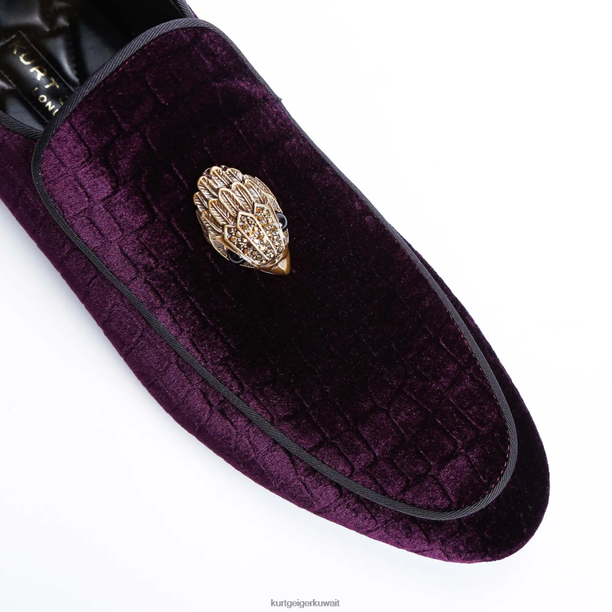 كيلووات Kurt Geiger رجال لندن هيو إيجل فيلفيت أرجواني X06PDH630 | أحذية