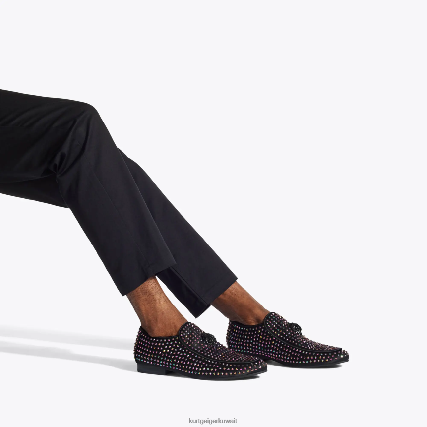 كيلووات Kurt Geiger رجال لندن هيو النسر مسمار مزيج أسود X06PDH632 | أحذية