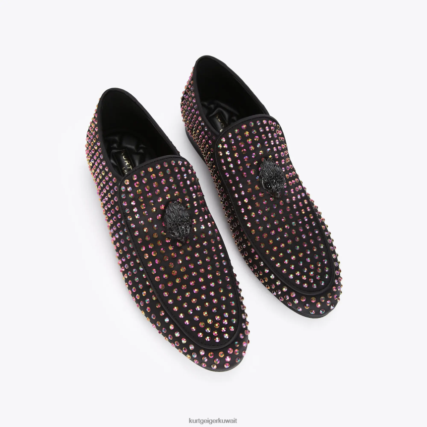 كيلووات Kurt Geiger رجال لندن هيو النسر مسمار مزيج أسود X06PDH632 | أحذية