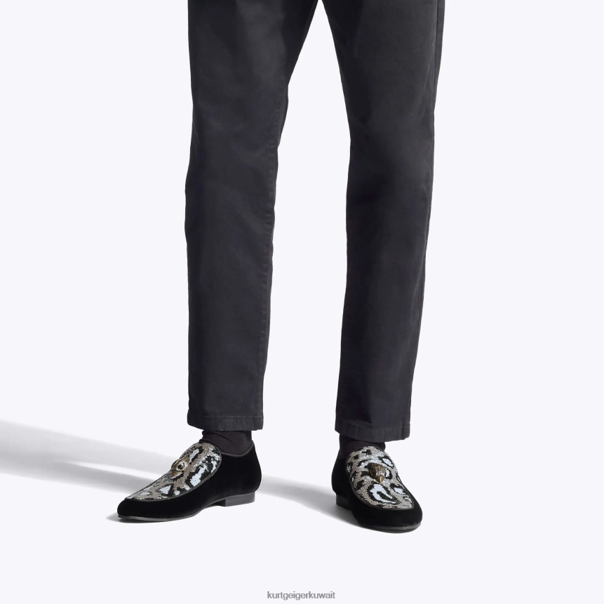 كيلووات Kurt Geiger رجال لندن هيو النسر الترتر أسود آخر X06PDH634 | أحذية